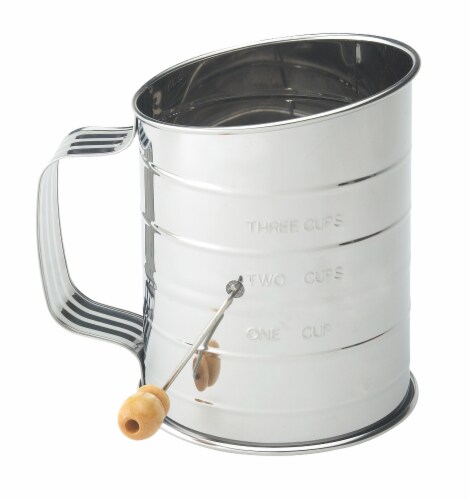 Dash of That 3-Cup Flour Sifter - Silver Perspective: front