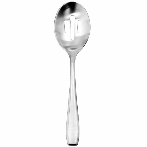 Dash of That Anna Satin Mid Sized Pierced Tablespoon - Silver Perspective: front