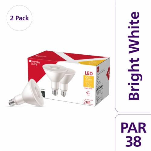 Everyday Living® 12-Watt (90-Watt) PAR38 LED Light Bulb - Bright White (3000K) Perspective: front