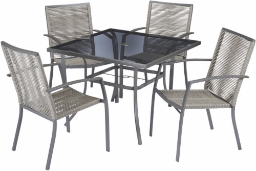 HD Designs Outdoors® Havana Dining Set - Gray Perspective: front