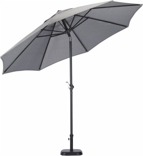 HD Designs Outdoors Fabric Umbrella - Sandstone/Black Perspective: front