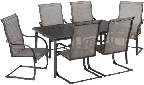 HD Designs Outdoors Delmar Spring Dining Set - Brown Perspective: front