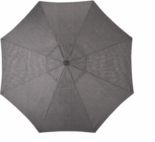 HD Designs Outdoors Delmar Fabric Umbrella - Gray Perspective: front