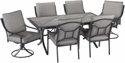 HD Designs Outdoors Ventura Dining Set - Gray Perspective: front