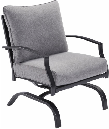 HD Designs Outdoors Cassara Stationary Rocker Sofa Chair Gray 1