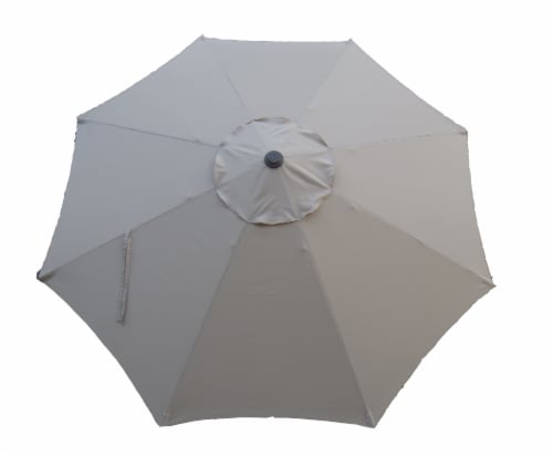 HD Designs Outdoors Market Umbrella - Taupe Perspective: front