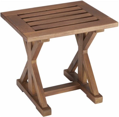 HD Designs Outdoors Pembrey Stool - Natural Wood Perspective: front