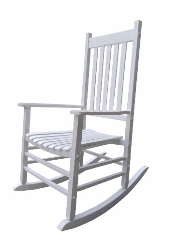 HD Designs Outdoors Wood Rocker - White Perspective: front