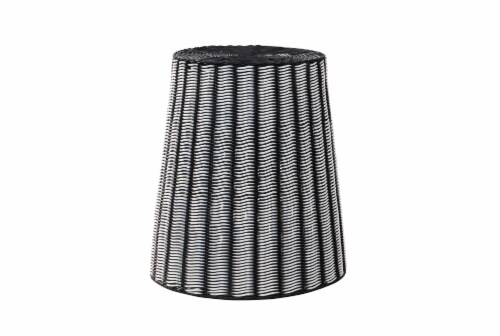 HD Designs Outdoors Cadiz Wicker Stool - Black/White Perspective: front