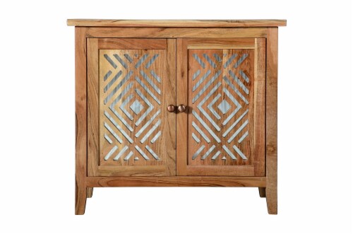 HD Designs Natural Wood 2 Door Key Cabinet Perspective: front