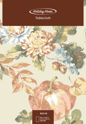 Holiday Home™ Pumpkin Fields Tablecloth Perspective: front