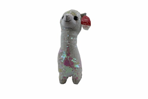 Holiday Home® Sequin Llama Plush - White Perspective: front