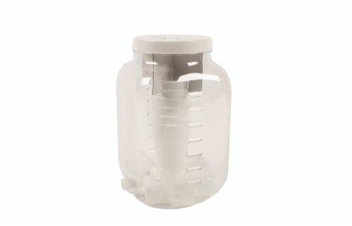 HD Designs Outdoors Acrylic Beverage Dispenser with Cups & Ice Cubes Perspective: front