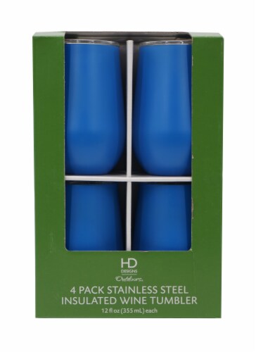 HD Designs Outdoors® Thermal Wine Tumblers - Matte Victoria Blue Perspective: front
