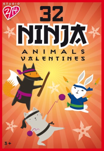 Holiday Home Ninja Animals Valentines Perspective: front