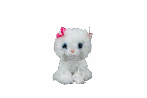 Holiday Home® Plush Fluffy Cat - White Perspective: front