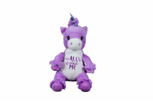 Holiday Home® Conversation Unicorn Stuffed Animal - Purple Perspective: front