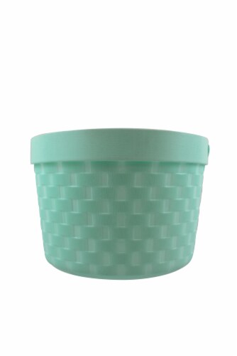 Holiday Home Bushel Easter Basket - Aqua Perspective: front