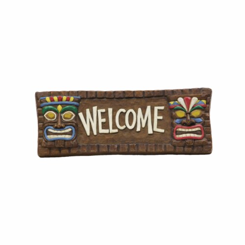 The Joy of Gardening Welcome Tiki Wall Art Perspective: front