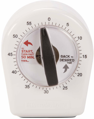 Everyday Living Kitchen Timer - White, 1 ct - Smith's Food and Drug