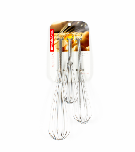 Everyday Living® Chrome Plated Wire Whisks, 3 ct - Kroger