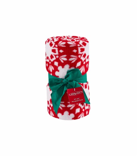 Holiday Home® Snowflake Terrace Throw Blanket - Ski Patrol Perspective: front