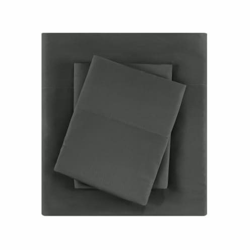 Modavari Home Fashions King Sized Sheet Set - Dark Grey Perspective: front