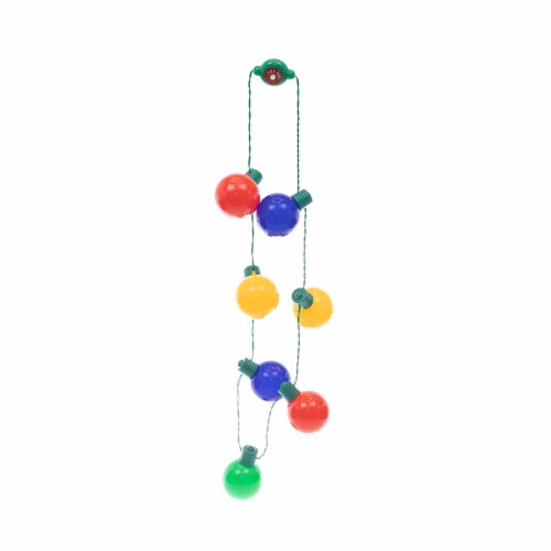 Holiday Home Ball Light Up LED Necklace Perspective: front