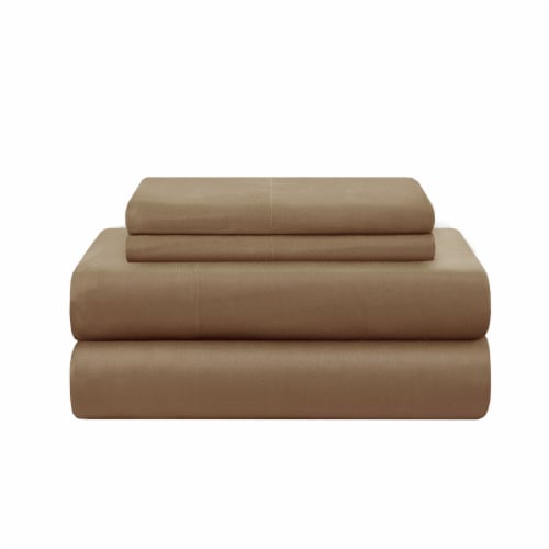 Modavari Home Fashions Queen Sized Sheet Set - Tan Perspective: front