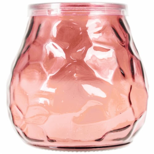 HD Designs Outdoors Lowboy Glass Citronella Candle - Red Perspective: front