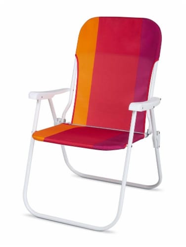 HD Designs® Folding Chair - Red/Orange/White Perspective: front