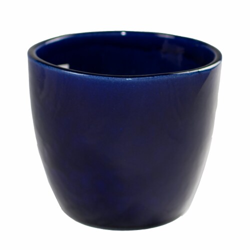 The Joy of Gardening Planter - Blue Perspective: front