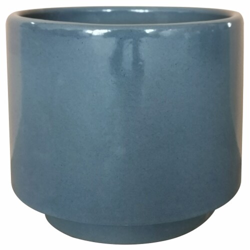 The Joy of Gardening Stepped Cylinder Planter - Light Gray Perspective: front