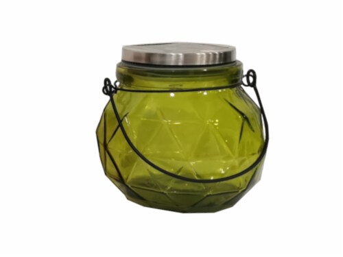 HD Designs Outdoors Solar Jar C Decor - Green Perspective: front