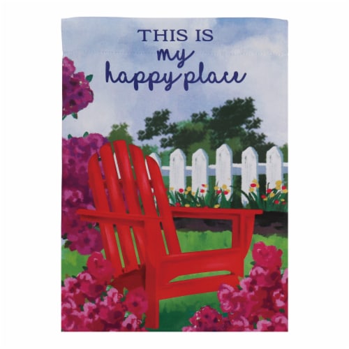 The Joy of Gardening Adirondack Garden Flag Perspective: front