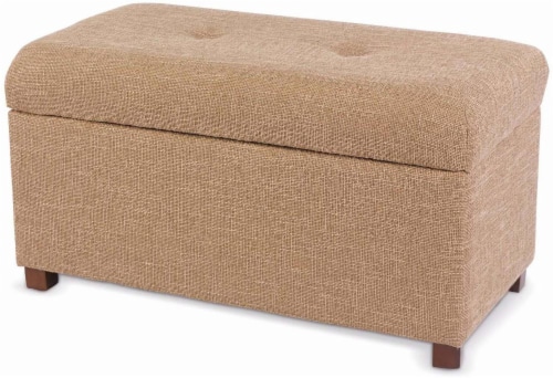 HD Designs® Burlap Storage Bench - Tan Perspective: front