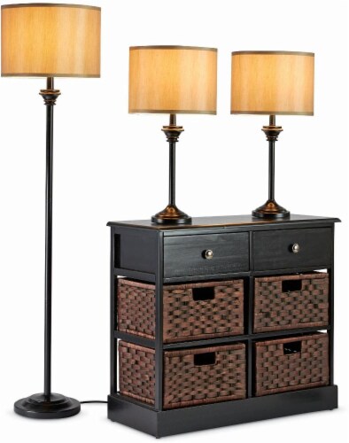 HD Designs McKinley Lamp Set - Black Perspective: front