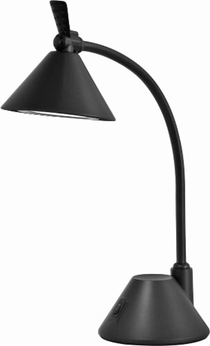 HD Designs LED Gooseneck Desk Lamp - Black Perspective: front