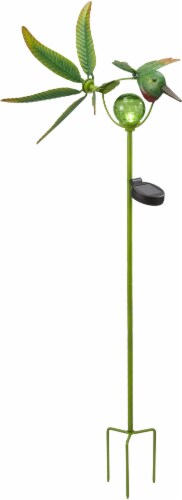 The Joy of Gardening Solar Wind Spinner - Hummingbird Perspective: front