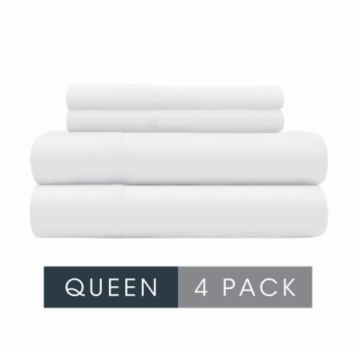 HD Designs Bedding Sheets Queen White Perspective: front