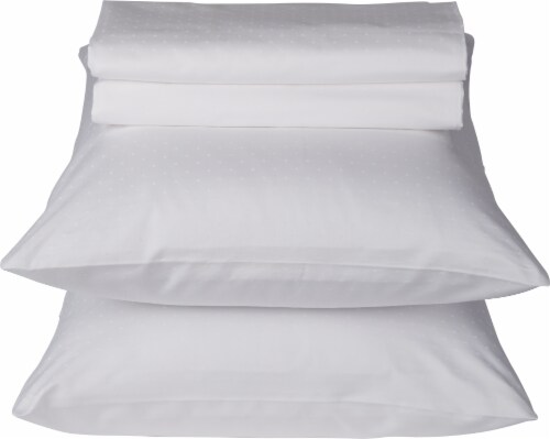 HD Designs 600 Thread Count Bed Sheet Set - 4 Piece - Bright White Perspective: front