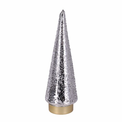 Holiday Home LED Glass Tree - Silver Perspective: front