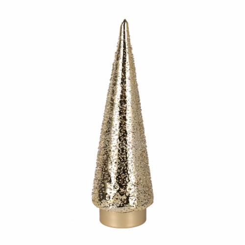 Holiday Home LED Glass Tree Decor - Gold Perspective: front