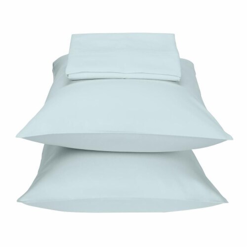 Wrinkle Free Queen Size Blue Sheets Perspective: front