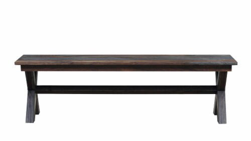 Modavari Home Fashions Alora Bench - Gray/Brown Perspective: front