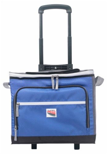 Glacier's Edge® 42-Can Collapsible Cooler - Blue Perspective: front