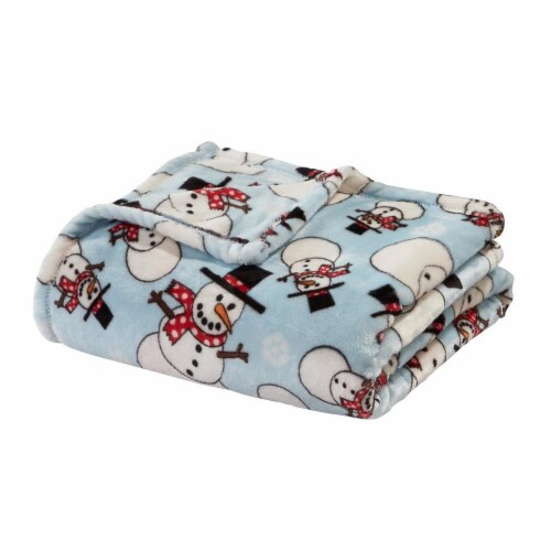 HD Designs Snowman Print Throw Blanket Perspective: front