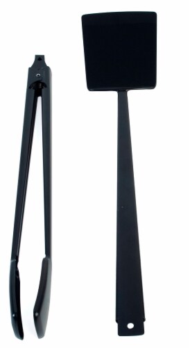 HD Designs Grill BBQ Tool Set - Matte Black Perspective: front