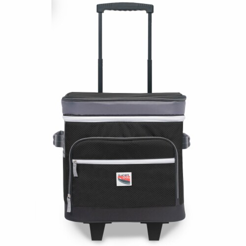 Glacier's Edge® Roller Cooler - Black/Gray Perspective: front