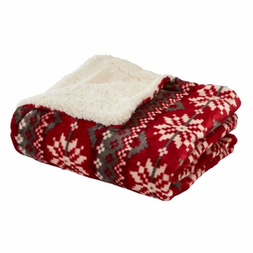 Plush Snowflake Throw Perspective: front